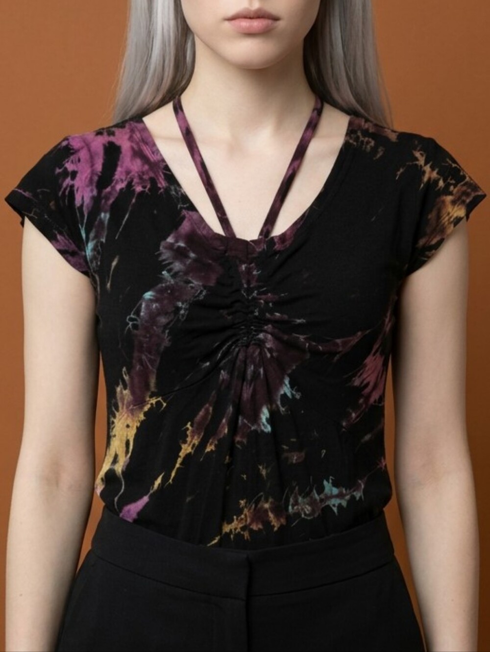 Dark Tie Dye Tee M